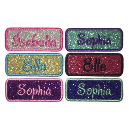 Personalized Iron on Name Patch Custom Colors Etsy