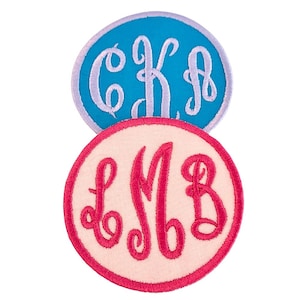 Custom Script Monogram Patch – Embroidered Iron-On Applique