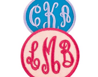 Custom Script Monogram Patch – Embroidered Iron-On Applique