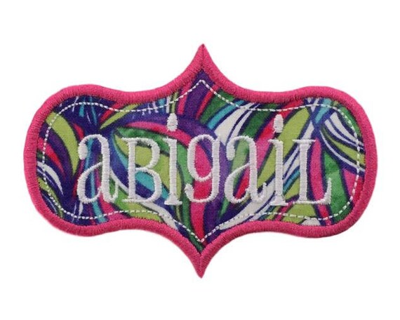 Luggage s Custom Embroidered Name Iron On Patch Multicolor Elegant Design Handmade Products Beautyboss Co Id