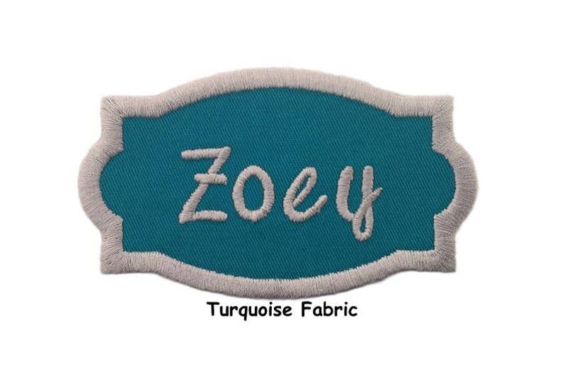 Custom Embroidered Name Patch Iron On AppliqueChoose Fabric Etsy