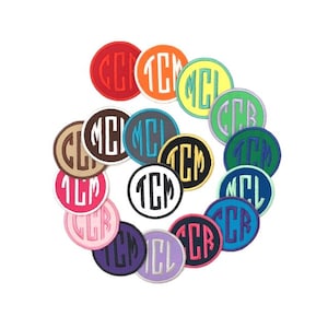 Custom Personalized Circle Monogram Initials Name Patch- 3" x 3" - For Backpacks, Jackets, And More - Iron On Or Sew On Patch(1 Patch)