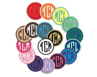 Custom Personalized Circle Monogram Initials Name Patch- 3" x 3" - For Backpacks, Jackets, And More - Iron On Or Sew On Patch(1 Patch)