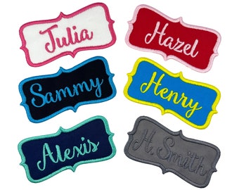 Custom Embroidered Name Patch – Iron On, Elegant Script