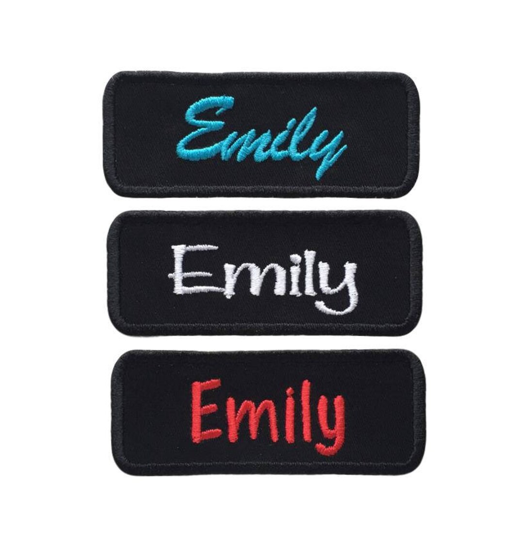 Custom Personalized Embroidered Name Patch Iron on or Sew on Etsy