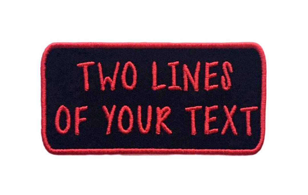 Custom Embroidered Name Patch – Iron On, 2 Lines of Text - Etsy