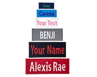 Custom Embroidered Name Patch - Iron On or Sew On, Personalized Uniform