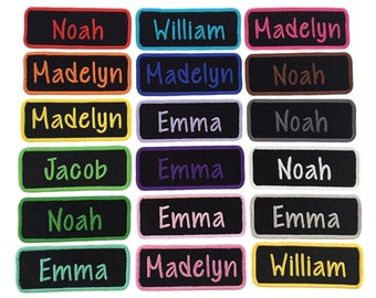 Custom Iron On Name Patch - Personalized Embroidered Tag
