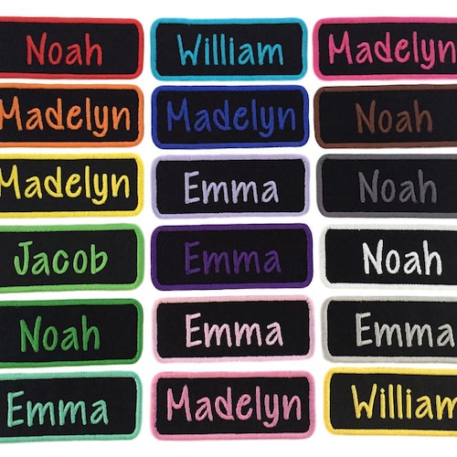 Custom Personalized Sparkling Glitter Embroidered Iron on Name Etsy