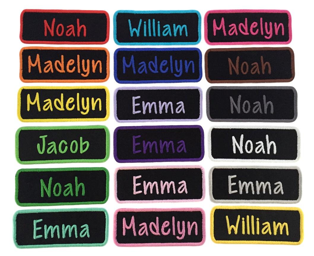 Custom Iron on Name Patch Personalized Embroidered Iron on Etsy