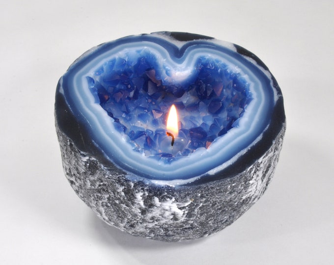 Feeling Blue Crystal Geode Candle - Free Shipping!
