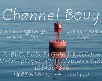 Channel Bouy Hand Lettered Font | Casual | Casual Font | Cricut Font | Silhouette Fonts | Procreate Font | Font for invitation | Print Font