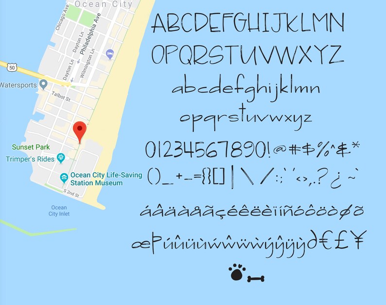 Beach Access Sans Serif Font Hand Lettered Perfect for Weddings, Signage and more image 2