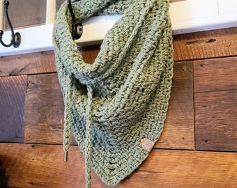 Crochet Pattern Cypress Wrap Cowl bulky, moss stitch, tested, crochet pattern for advanced beginners