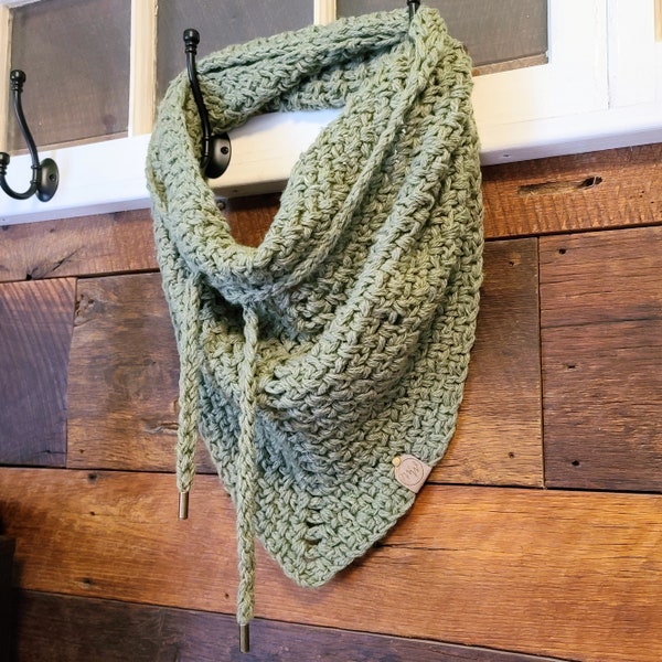 Crochet Pattern Cypress Wrap Cowl bulky, moss stitch, tested, crochet pattern for advanced beginners