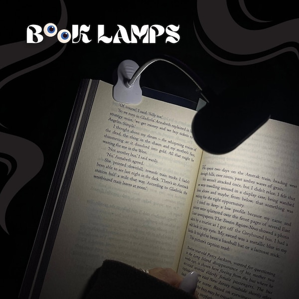 BOOK READING LAMP white black |  Bookish | Paperbacks | Hardcover | Book Light | Books | Book Accessory