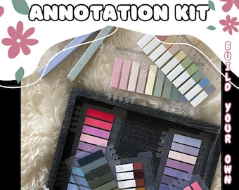 BUILD YOUR OWN -  Annotation Stationary Kits | Annotated book kits | Cute Pens + Annotation Tabs + Muted Highlighters | Annotating Books