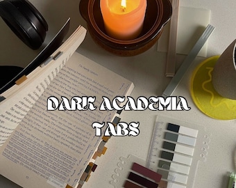 DARK ACADEMIA ANNOTATION Tabs | Annotation kit | Annotation Stationary | Journal Stationary | Stationary | Dark Tone tabs | Annotate