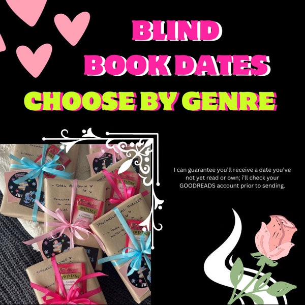 SURPRISE BOOK DATE - blind date with a book | Romantasy Smut Horror Thriller Mystery Romance ya novel | Bookish Gift | Books | gifts for her