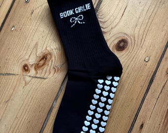 Black Book Girlie Pilates Socks: Bookish Reading Accessory
