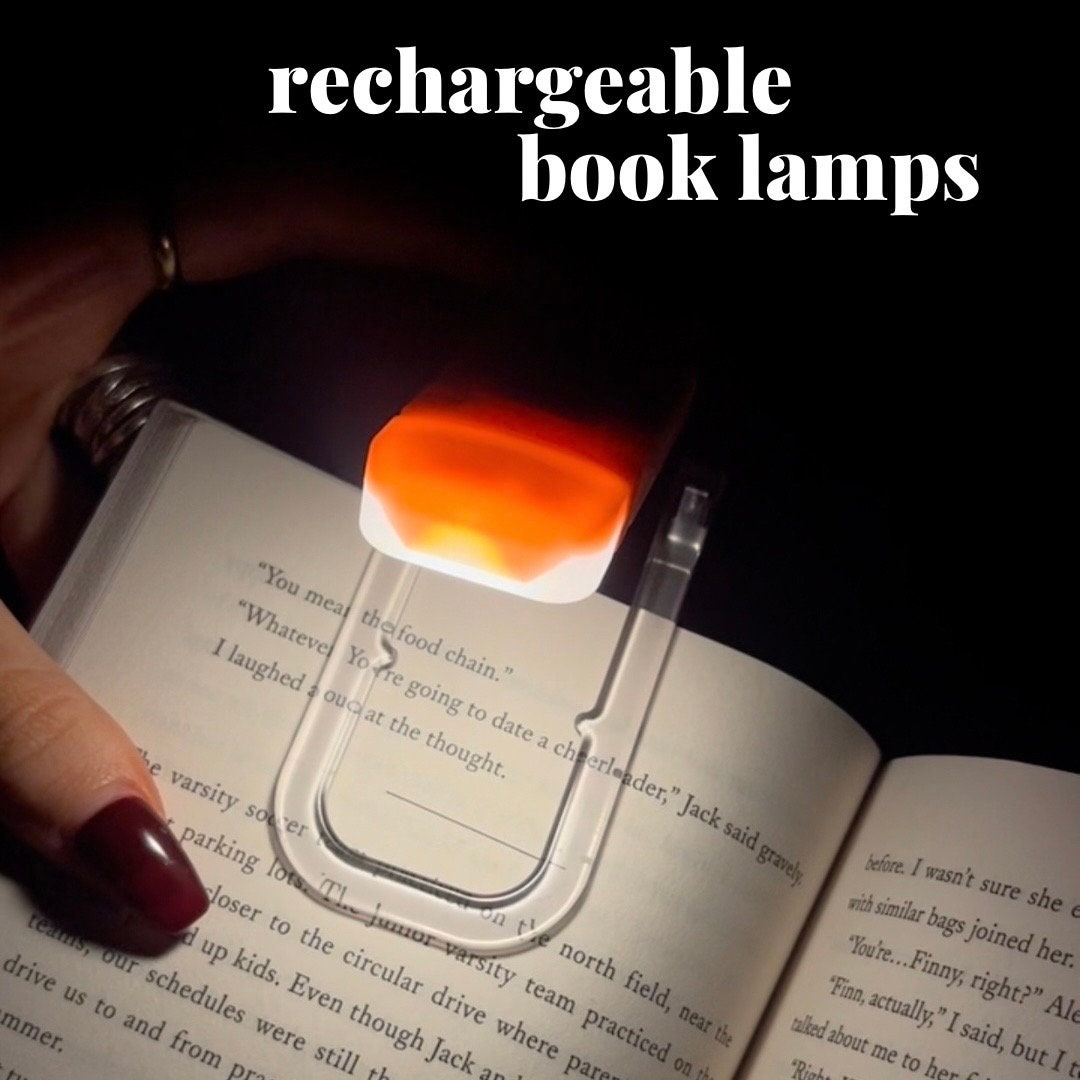 RECHARGEABLE BOOK READING Lamp Bookish Paperbacks Hardcover Book Light