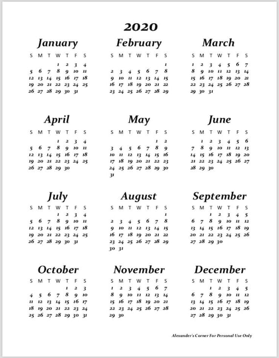 Printable Pdf Printable One Page Calendar 2021 Singapore