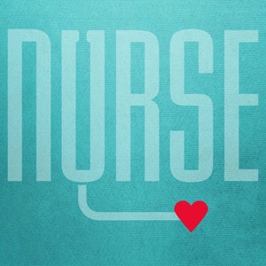 Nurse Logo Shirt Heart Design Stethoscope Nurse Gift Medical T-Shirt for Women Pediatric Home Health Registered ER Nurse Health Care Clinic