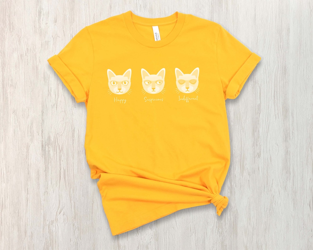 Cute Cat Design Shirt Funny Cat Icons Cat Lover Gift Kitten Etsy