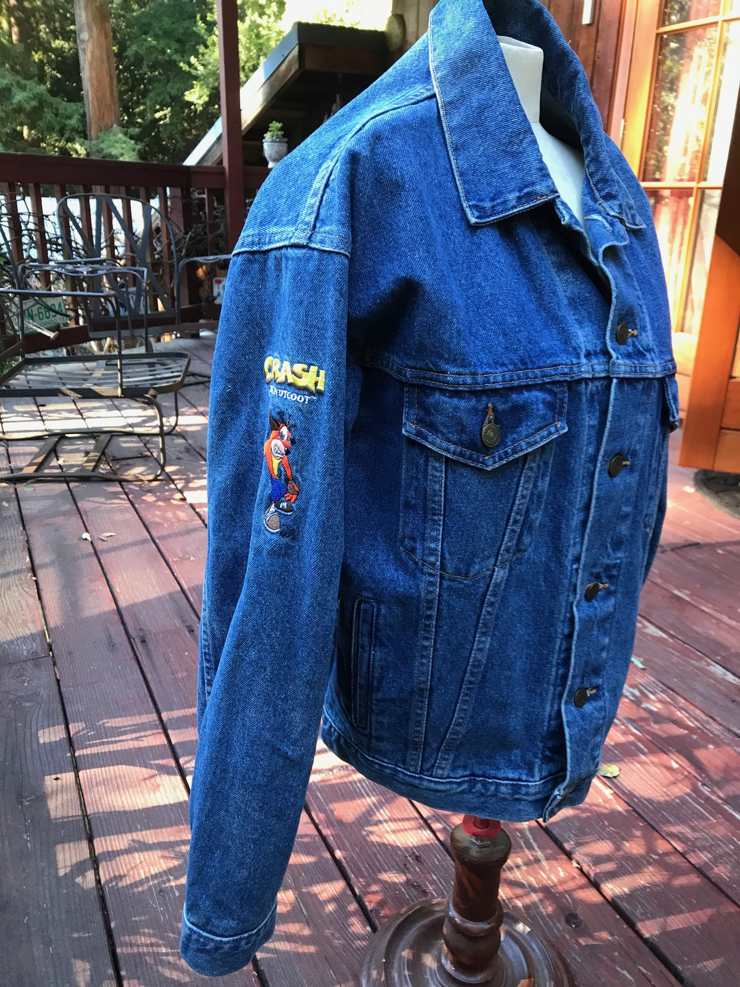 Vintage 1996 Crash Bandicoot Denim Jacket, Sony Playstation Launch 