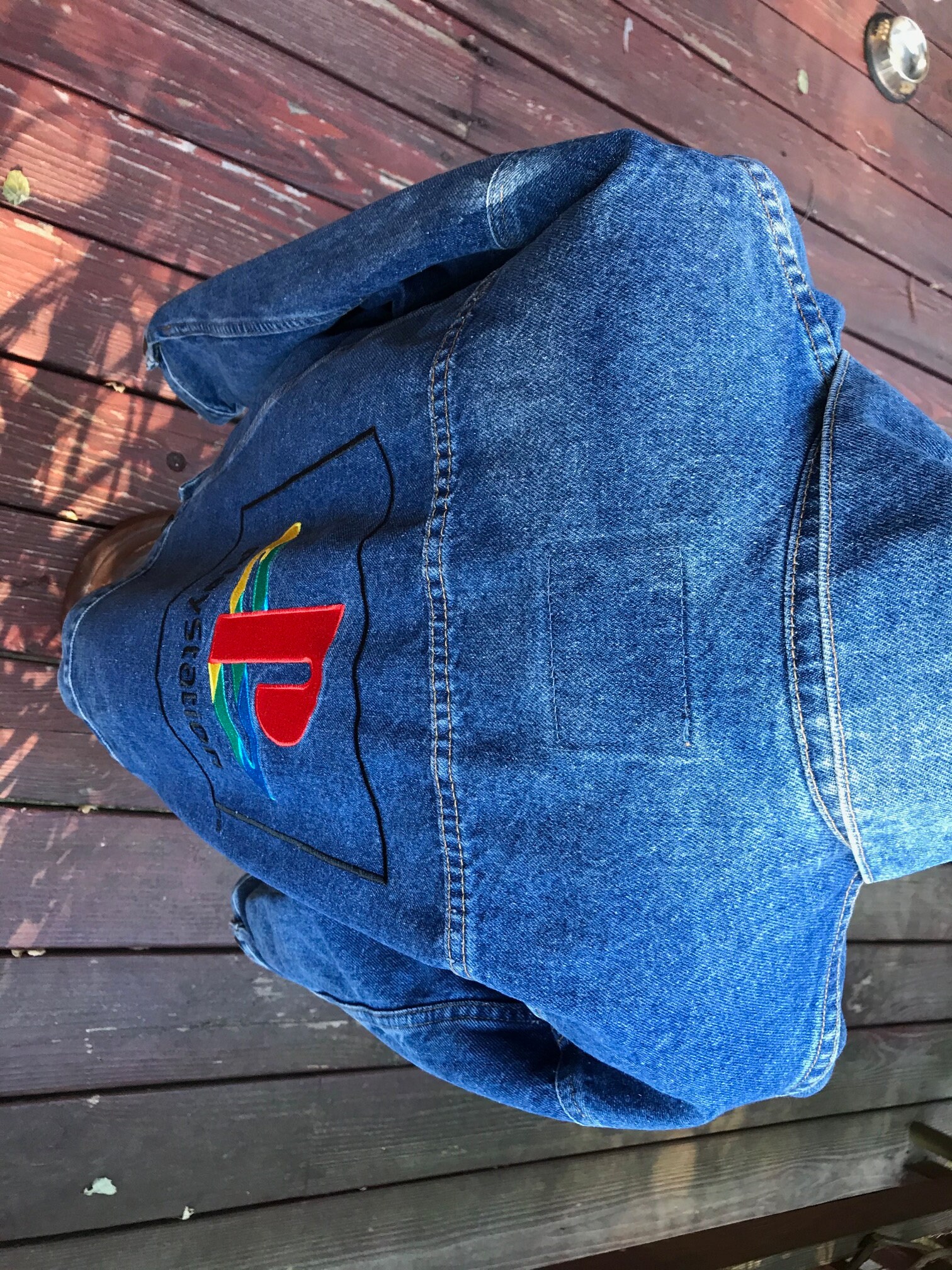 Vintage 1996 Crash Bandicoot Denim Jacket, Sony Playstation