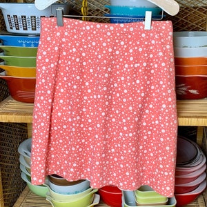 Vintage Di Fini Originals Salmon Pink and White Polka Dot Tennis or Golf Skirt | Cute Retro 1960s 1970s Activewear Preppy