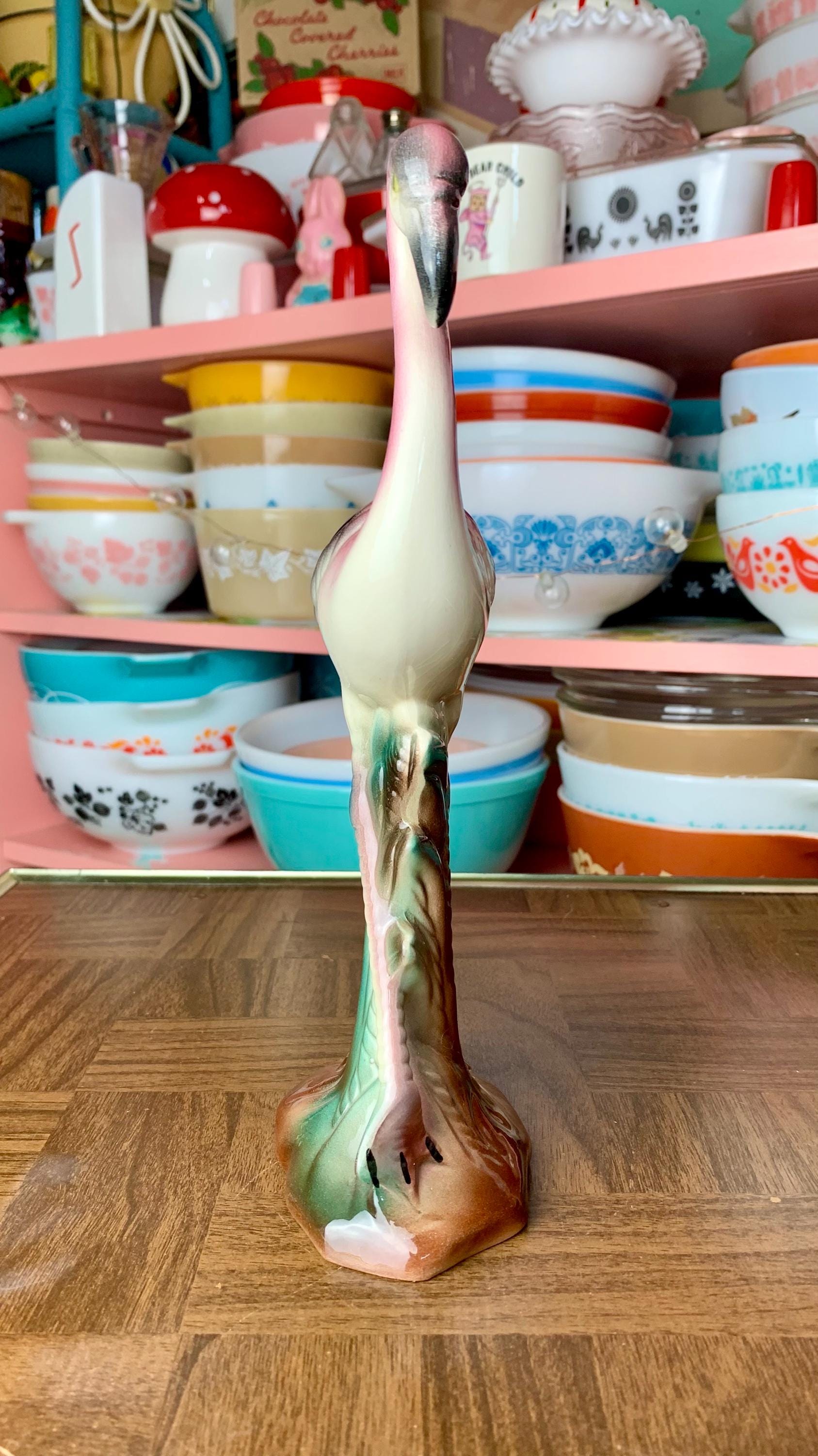 Vintage Brad Keeler California Pottery Ceramic Pink Flamingo 10