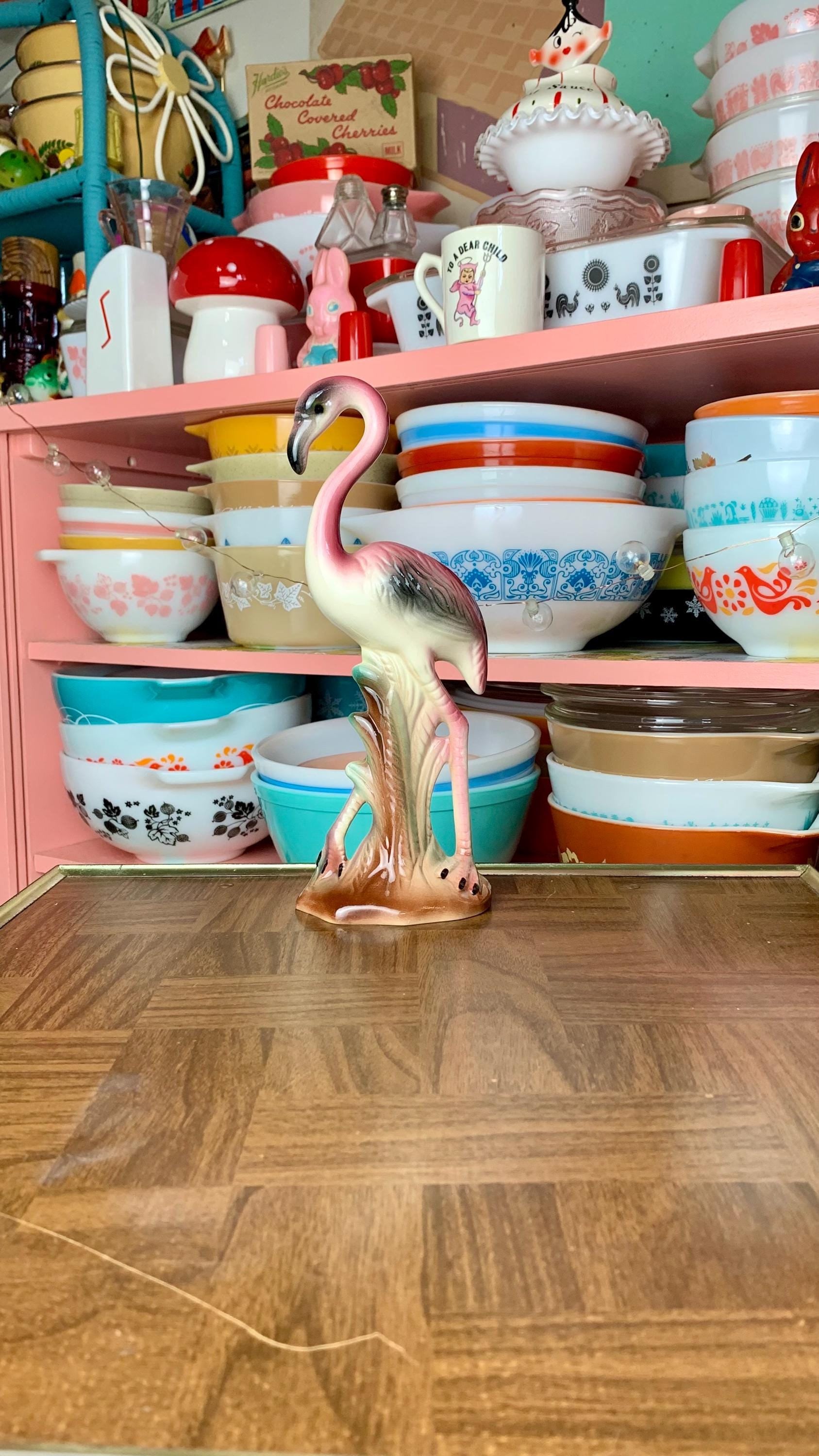 Vintage Brad Keeler California Pottery Ceramic Pink Flamingo 10