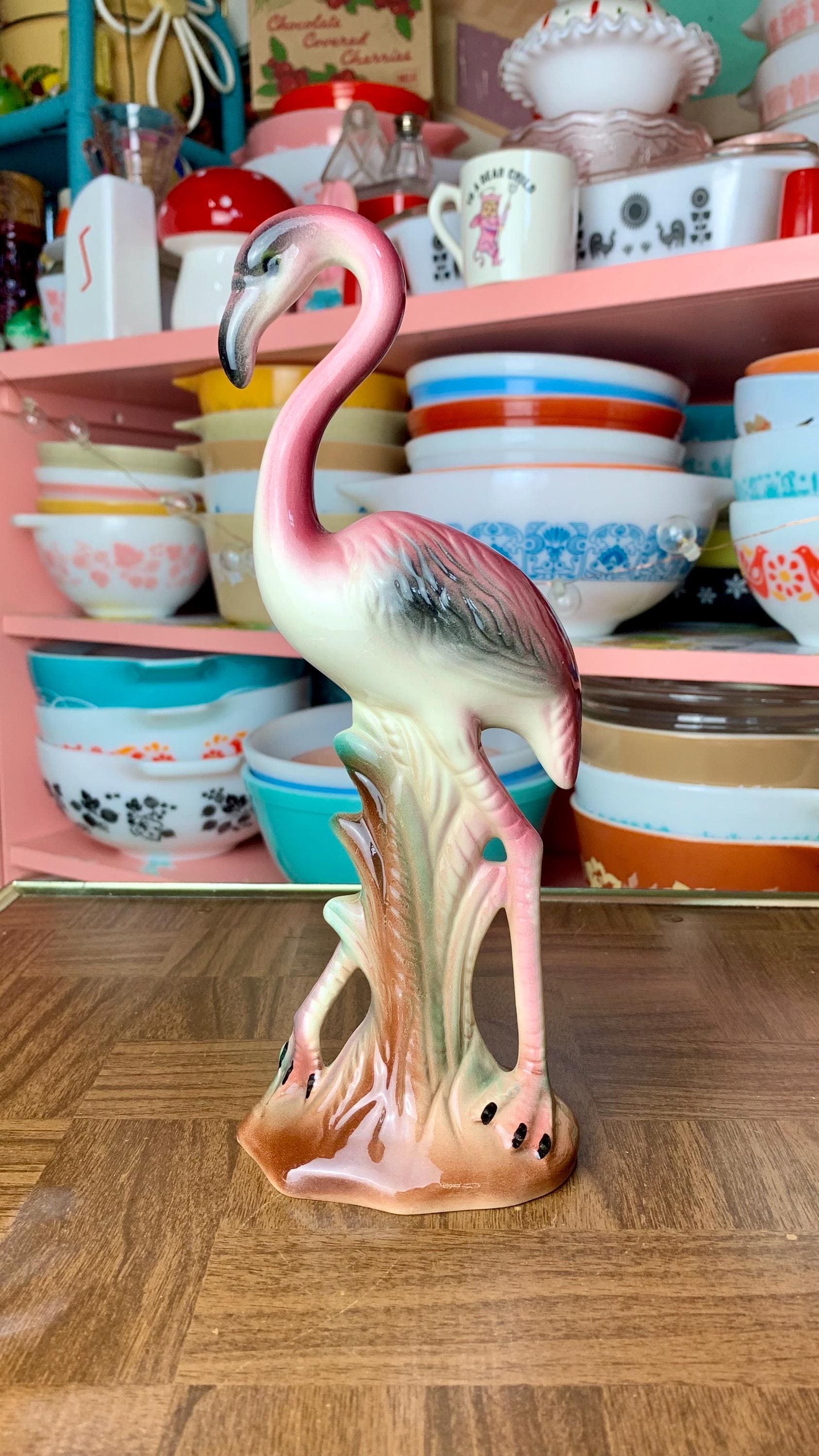 Vintage Brad Keeler California Pottery Ceramic Pink Flamingo 10