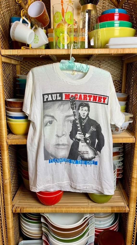 Vintage Paul Mccartney 1990 Flowers in the Dirt Single Stitch Tour