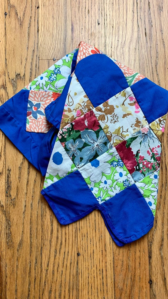 Vintage Hand Made Patchwork Kitchen Apron with Cu… - image 10