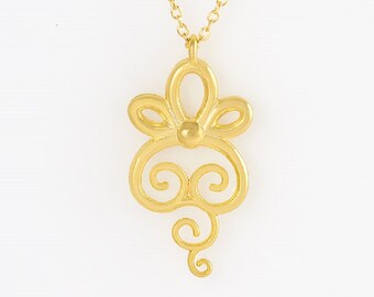 14k Gold Filigree Necklace,spiral patterns,ancient greek ,greek patterns, classic, gift for her ,art nouveau ,handmade necklace,karavolos