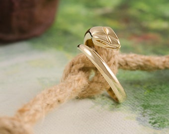 Snake ring,14K Gold ,fertility symbol, ancient Greek , snake goddess, Minoan Civilization,aggressive ring, cobra ring, python ring