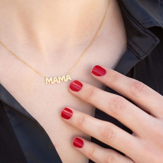 14k gold online necklace for mom