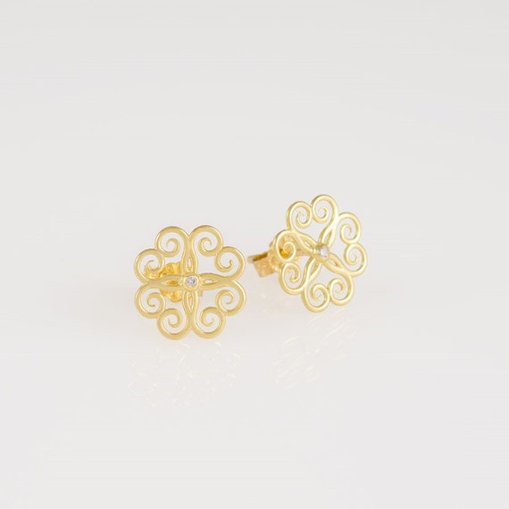 Filigree outlet diamond earrings