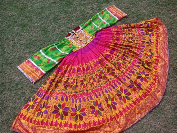 Afghan Vintage Kuchi Pashtun Ethnic Banjara Dress