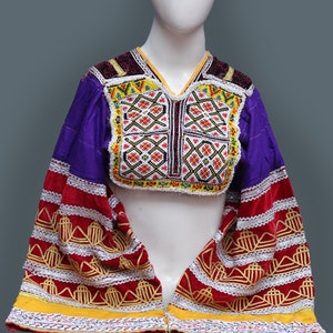 Afghan traditional vintage antique cropped bodice tops