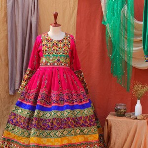Afghan kuchi traditional pashtun ethnic attan dress
