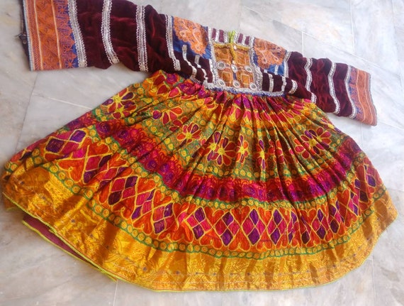 FREE SHIPPING Afghan vintage ethnic pashtun dress