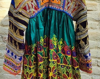 Afghan traditional vintage antique kuchi attan dress