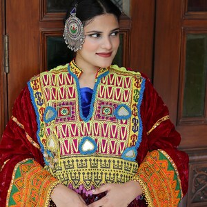 Vintage Afghan Kuchi Tikka • Tribal Headpiece • Boho Gypsy Forehead Jewelry • Multicolor Handmade Ethnic Accessories