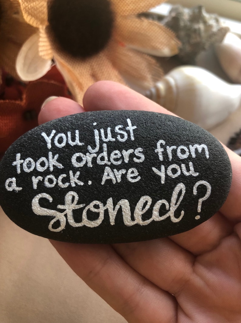 Turn Me Over Rock / Funny Painted Rocks / Joke Painted Rocks Etsy