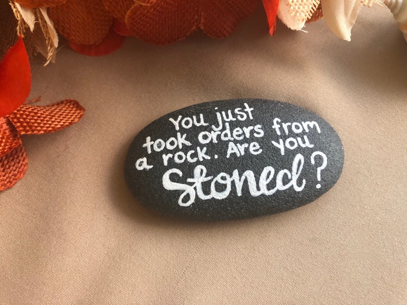 Turn Me Over Rock / Funny Painted Rocks / Joke Painted Rocks Etsy