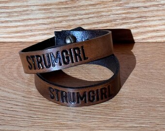 STRUMGIRL Leather Bracelet - FREE SHIPPING in United States lower 48 only