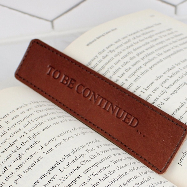 Leather Bookmark with thread | Free Personalization | Bookmark for Women | Bookmark for Men | 3rd Anniversary Gift | Book Lover Gift